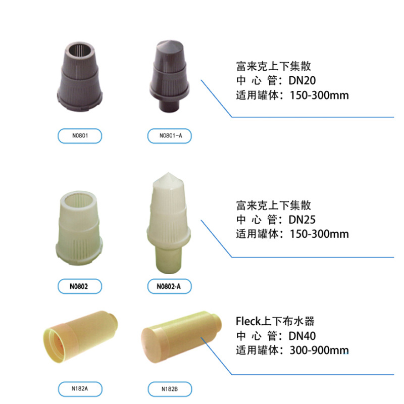 6分上下集散布水器六爪八爪濾過タンク逆浸透設備ガラス鋼タンク水処理部品