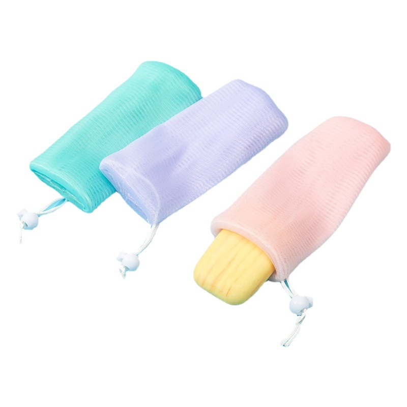 Multi-Layer Soft Foaming Net Facial Cleanser Foaming Net Soap Bag Foaming Net Bath Scrub Cleansing Foaming Net Wholesale