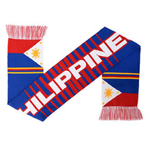 冬季球迷针织围巾腈纶提花毛线围巾球队促销礼品围巾厂家定制logo