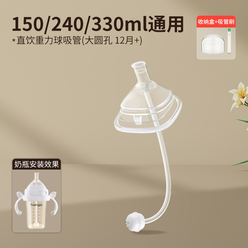 Aplicable para accesorios de botellas de leche de Heggen, pezón de boca de pato, bolas de gravedad, pipas de bebida directa, mangos de boquilla de aprendizaje de bebidas, mangos de tapa de taza