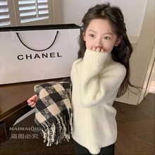 童装毛衣秋冬季新款女童打底衫高领儿童针织毛衣韩版洋气保暖上衣