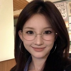 茸仔同款韩系椭圆高智感金丝猫眼粉色眼镜近视可配度数素颜眼睛架