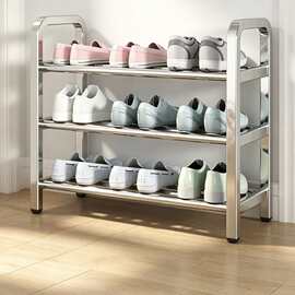 不锈钢鞋架Stainless steel shoe rack多层家用门口长款加厚鞋架