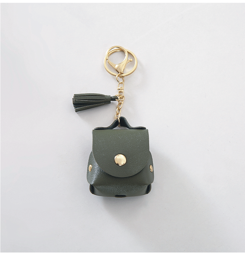 Solid Color Pattern Pu Leather Solid Color Simple Style Classic Style Commute Bluetooth Earbuds Case Earphone Cases Phone Accessories
