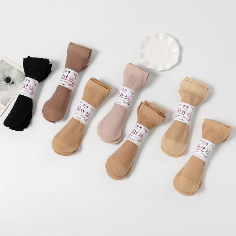 Summer Thin Velvet Core-Spun Stockings Women's Steel Stockings Small Pepper Mask Stockings Anti-Wear Hook Stockings Short Stockings Batch