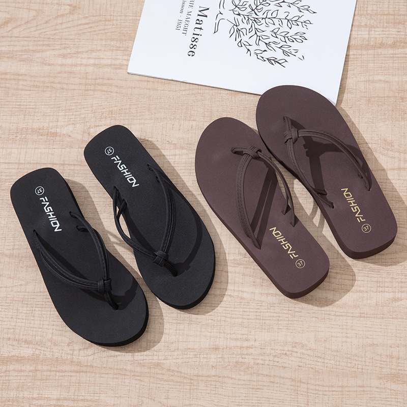 2026 New Style Beach Women's High-Heeled Height-Increasing Outdoor Fashion Flip-Flop Platform Sandals for Petite Women
