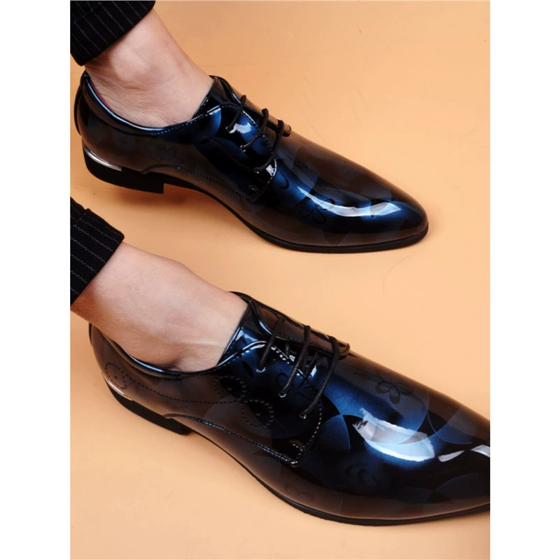 Молодежные модные мужские деловые повседневные кожаные туфли