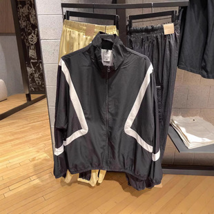 American-Style Patchwork Jacket with Contrasting Color Stand Collar, Windbreaker for Men, Spring and Autumn Trendy Brand, Loose Sports Jacket 0249 Hook Closure