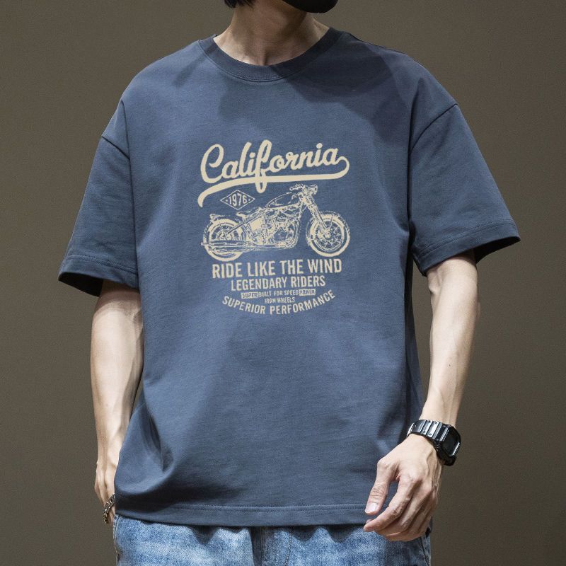 American Style Trendy Japanese and Korean Style Trendy Brand Vintage Niche T-shirt Short Sleeve Men's Summer Trendy Black Men's Wear American Style Trendy Japanese and Korean Style Trendy Brand Vintage Niche T-shirt Short Sleeve Men's Summer Trendy Black Men's Wear