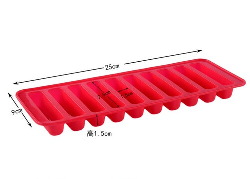Baking silicone cake mold sausage hot dog ham sausage mold children's 10-piece long finger biscuit mold