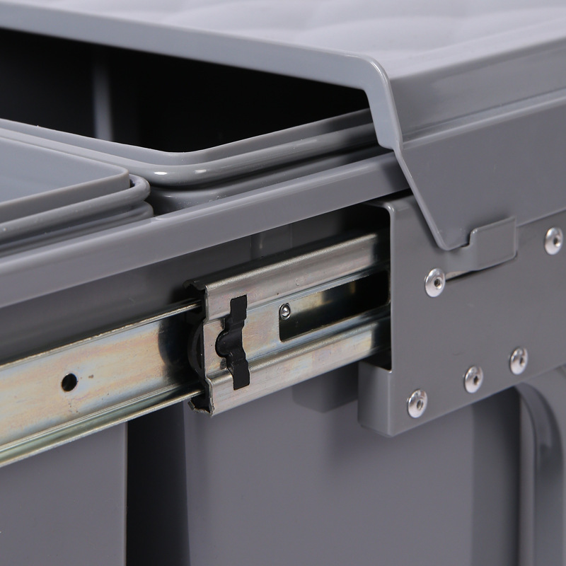 Gabinete empotrado bote de basura cocina clasificación oculta 10L 20L cubo de limpieza amortiguación extraíble con tapa