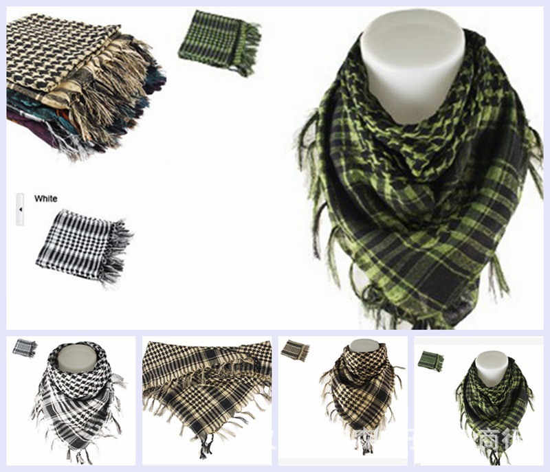 Arab scarf B thin Arab square scarf tactical outdoor camping foreign trade Muslim square scarf