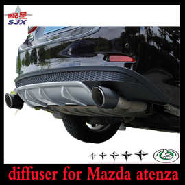 适用于14-18 Mazda Atz 改装后扰流尾唇小包围 后唇后杠防撞装饰