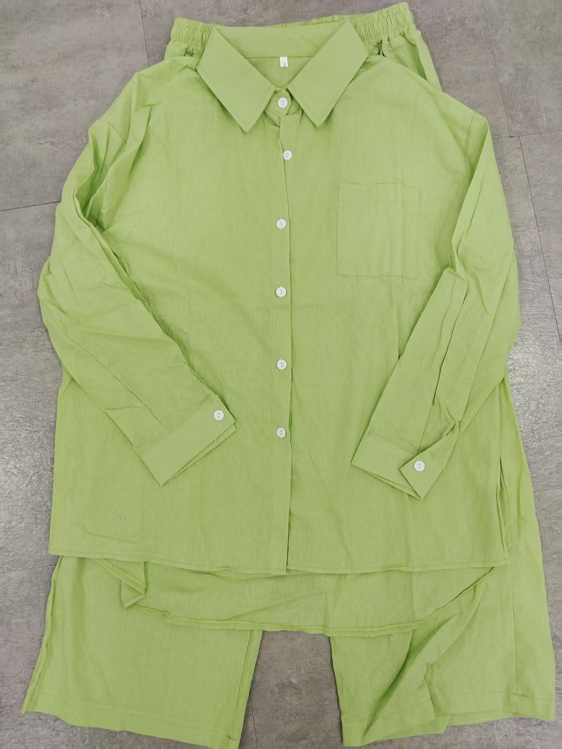 216g Weight Long Sleeve Sleeve Length 95% and above, Cotton, Cotton and Linen Fabric Type Leisure Suit Sets Type Casual, Home, Sports Occasion Shirt Collar Neckline Pocket Function Regular Fit Fit Type Solid Color Pattern 2025 Spring and Summer Season Women's, Adults Gender Temperament Commuter, British Style Style Amazon Women's 2-Piece Retro Plus Size 2025 Cotton And Linen Shirt Outfit High Waist Loose Trousers 2