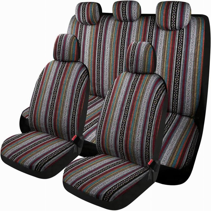 Foreign Trade Popular Ethnic Cloth Car Seat Cover Cross-Border Best-Selling Model Universal Type Suitable for Five-Seater Models