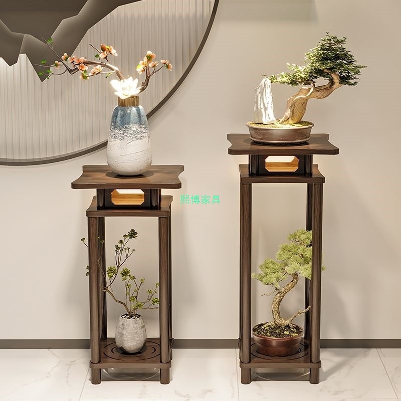 实木小方几客厅小茶几沙发侧边角几边桌新中式小方桌正方简约花盆