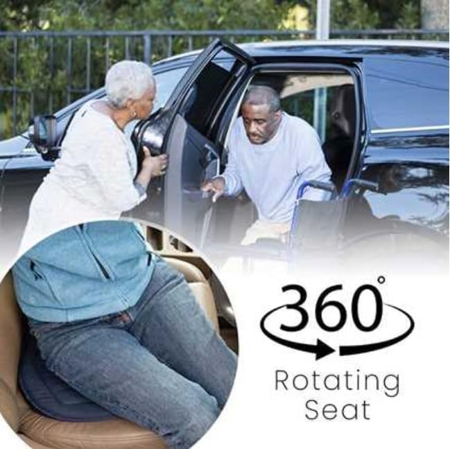 Car seat cushion 360 ° Rotating car seat cushion with breathable mesh fabric, 360-degree rotating car seat cushion for the elderly