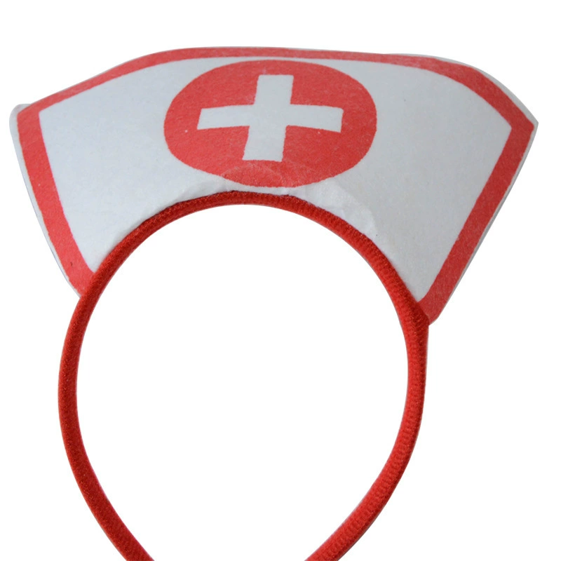 Nurse uniform, syringe, headband, stethoscope, cosplay