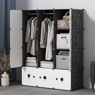 Simple Wardrobe for Home Bedroom Assembly Storage Cabinet Rental Dormitory Small Storage Cabinet Simple Assembly Wardrobe P^