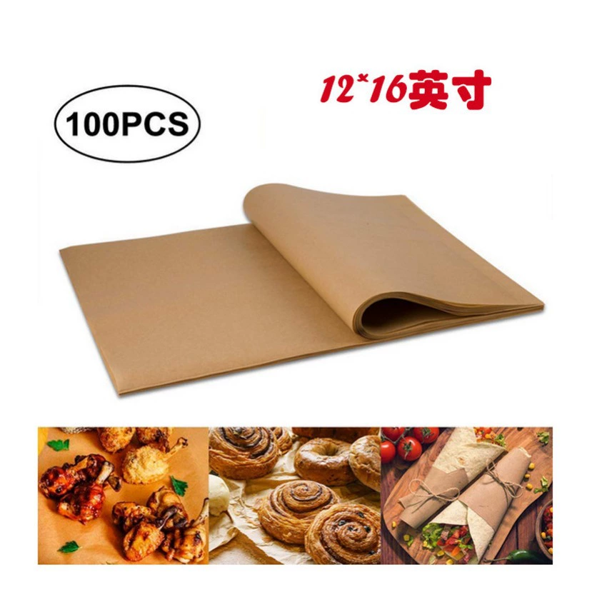 Натуральный Цвет выпечки силиконовое масло бумага барбекю антипригарная Пароварка бумага фритюрница коврик бумага пергаментная бумага 100 листов