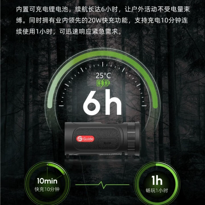 Тепловизор‑монокуляр Guide sensmart TE211M, ручной, 9 мм широкоугольный, 256‑точечный сенсор