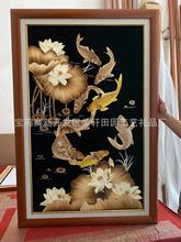 宝鸡民间手工艺品 手工制作 麦杆画 芦苇画画心批发 来图定做