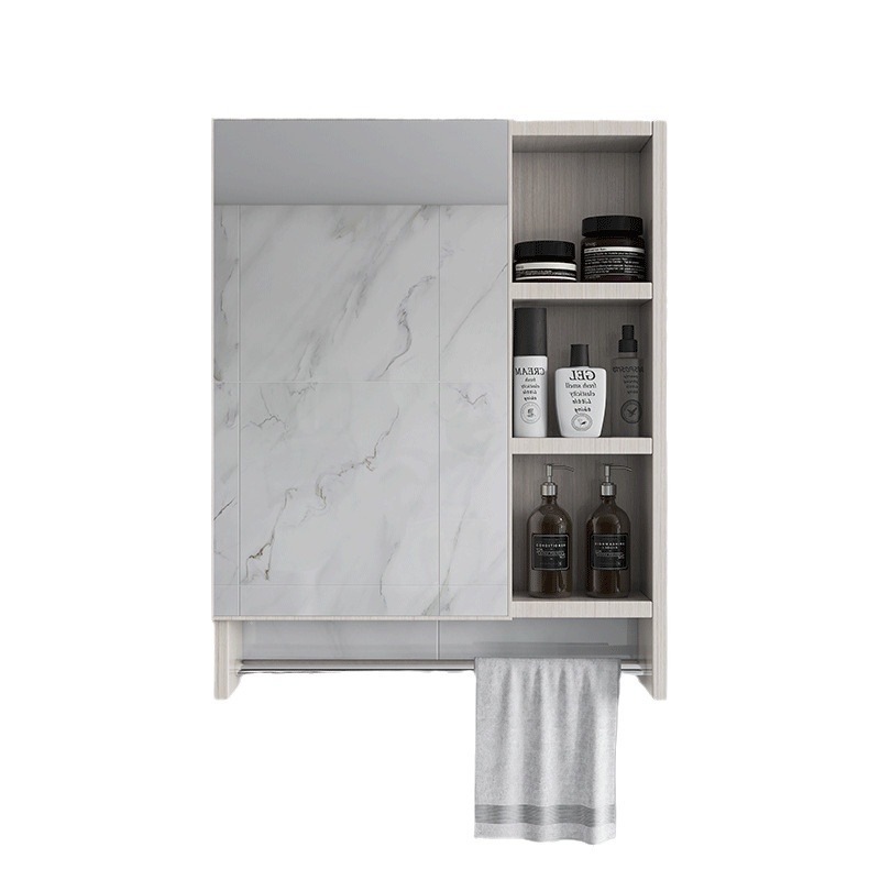 gabinete de espejo de baño almacenamiento inteligente caja de espejo de almacenamiento de desfogado maquillaje espejo de almacenamiento armario colgante tipo pared armario