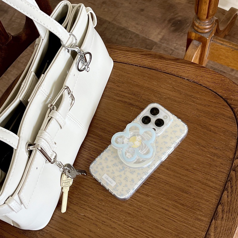 Pantalla completa coreana floral azul para Apple 15Pro/16Pro funda para teléfono móvil 14ProMax femenino 16PM nuevo 13P