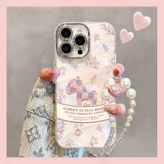 发财小马手链适用iphone16promax手机壳苹果15贝壳纹13高级感女生