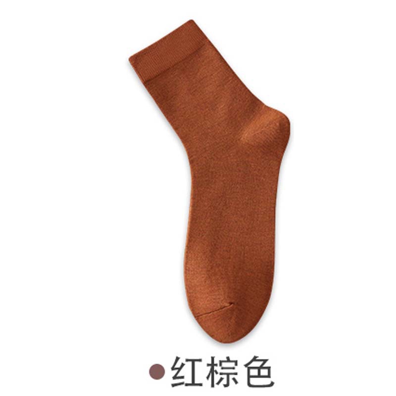 2024 medias de fibra de bambú de verano 3A calcetines antibacterianos transpirables de media pantorrilla calcetines casuales de hombre de negocios de color sólido calcetines sin hueso