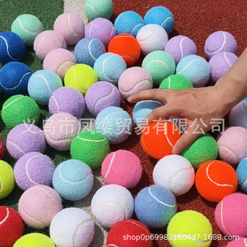 Colorful Macaron-Colored Tennis Balls, High-Elasticity Tennis Balls for Beginners, Training and Competition, Durable, Pink, Blue, Purple