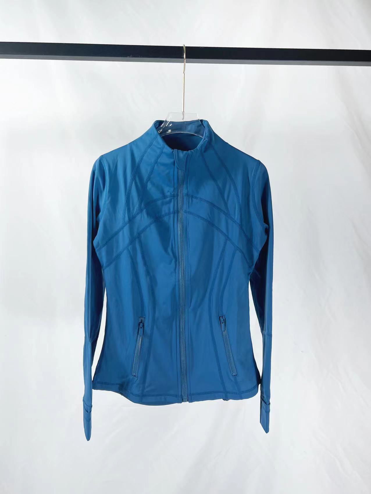 Night sea blue stand collar jacket
