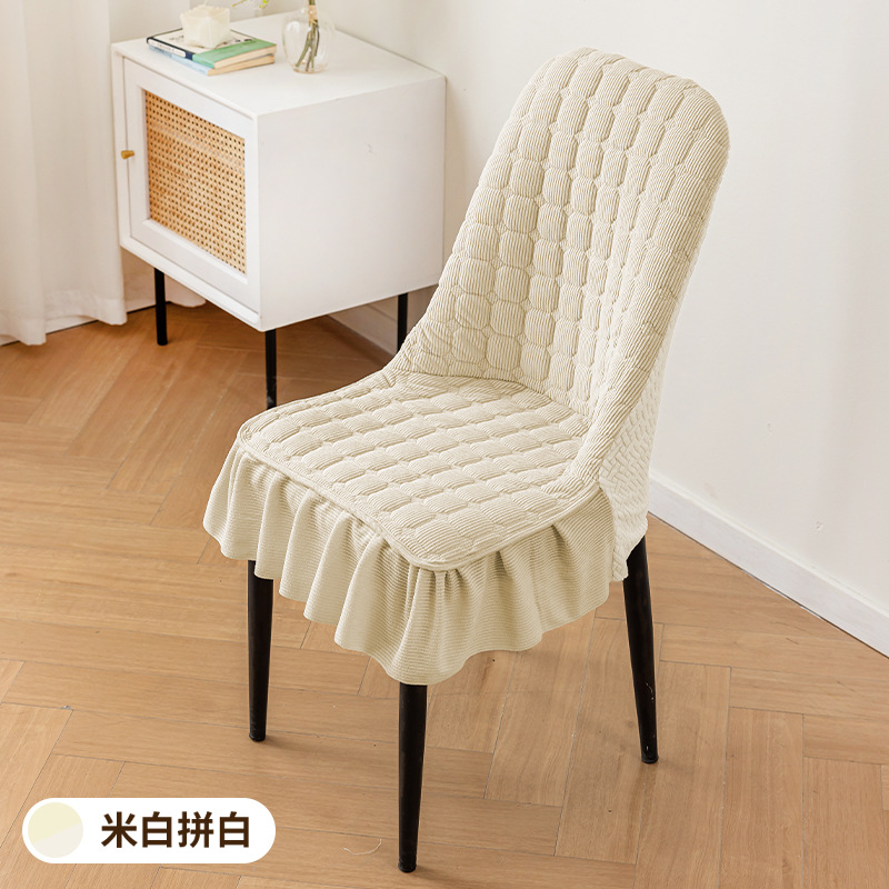 2025 nueva cubierta de silla de algodón grueso de lujo ligero de alta calidad cubierta de silla de comedor cubierta de taburetes todo incluido contra gatos arrancar fábrica directa