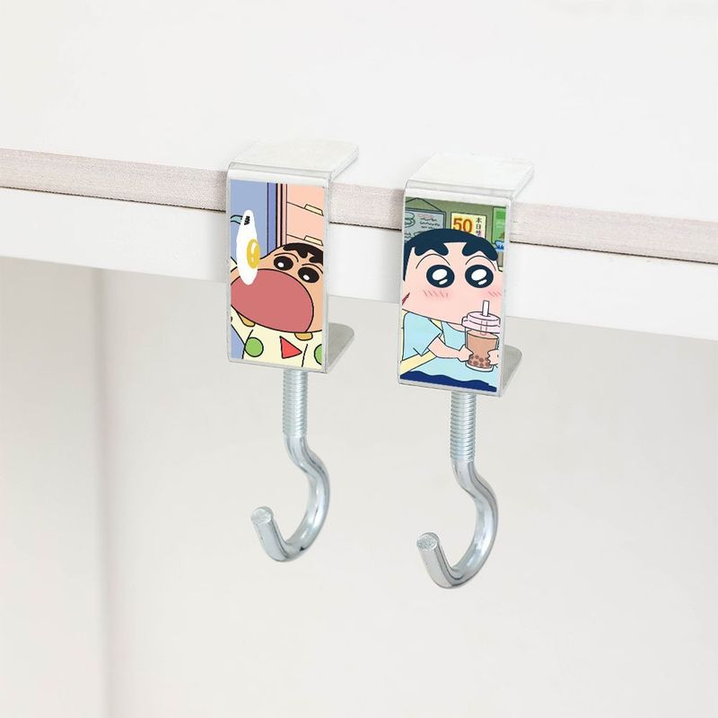 クレヨンしんちゃんフック学生デスクバッグフックアーティファクトステンレス鋼タイプパンチフリー取り外し可能なバッグフック|undefined