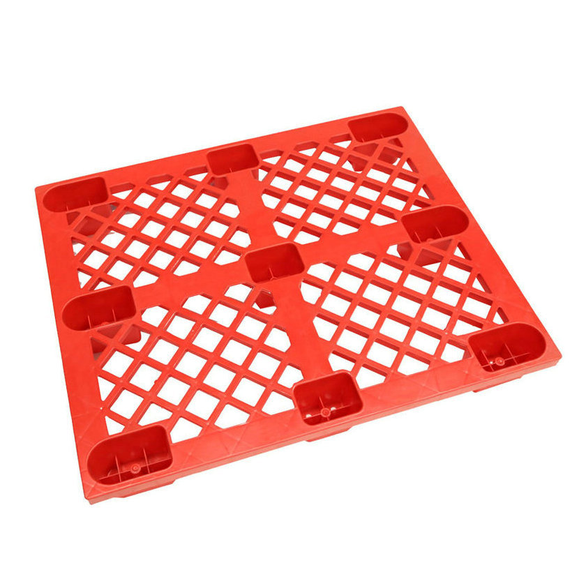 超市商场货物堆码红色塑料托盘塑胶卡板整理栈板仓库摆放垫板