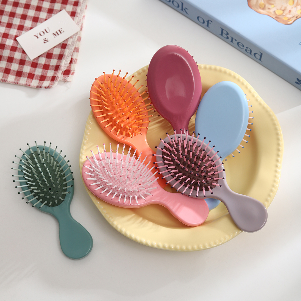 Mini peine con cojín de aire, peine de masaje, peine pequeño para mujer, peine con airbag, peine portátil para uso doméstico, peine para el cabello.