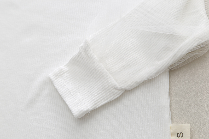 Kid's Clothing Autumn children's clothing solid color half turtleneck bottoming shirt denim wide leg pants suspenders small bag cute girls 2 pieces_voghion.com