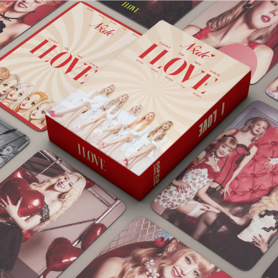 2022 The new girl G-IDLE ILOVE Album exquisite poster LOMO card 55 box-packed Collection Small card