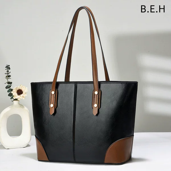 Tote bag, large-capacity shoulder bag, underarm bag, Taizhou women's bag, large bag, export style, BEH, cross-border bags