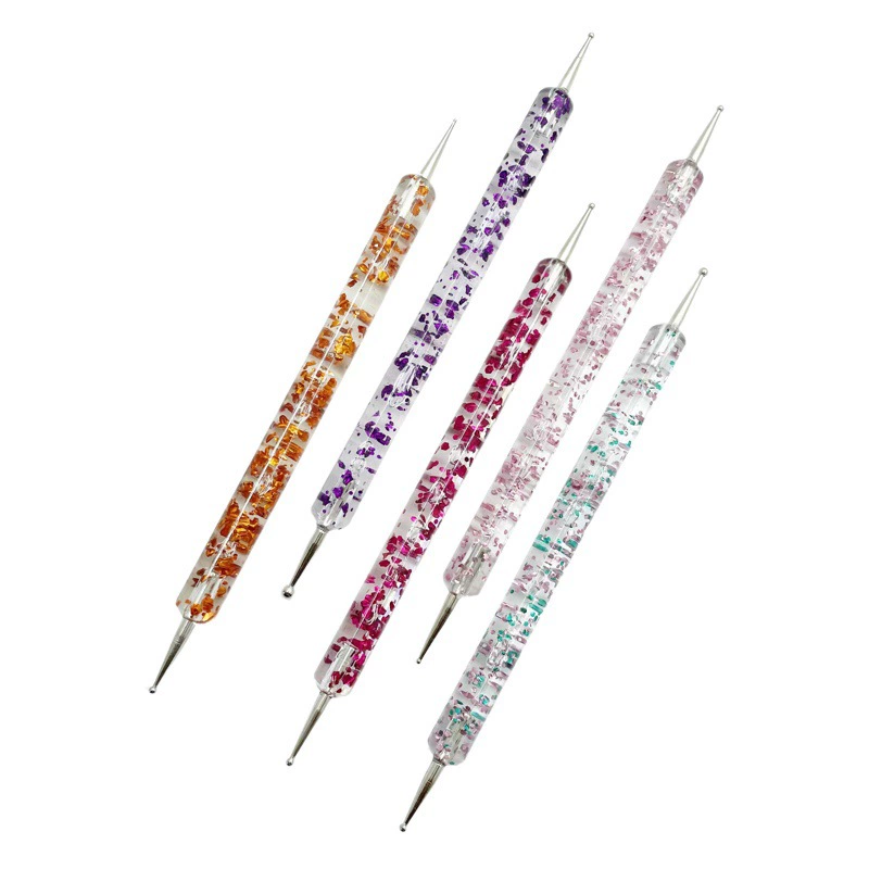 Точка Дрель Ручка для ногтей двойная ручка для ногтей акриловая ручка ствол двойной цветок игла точка ручка для ногтей 5 костюмов