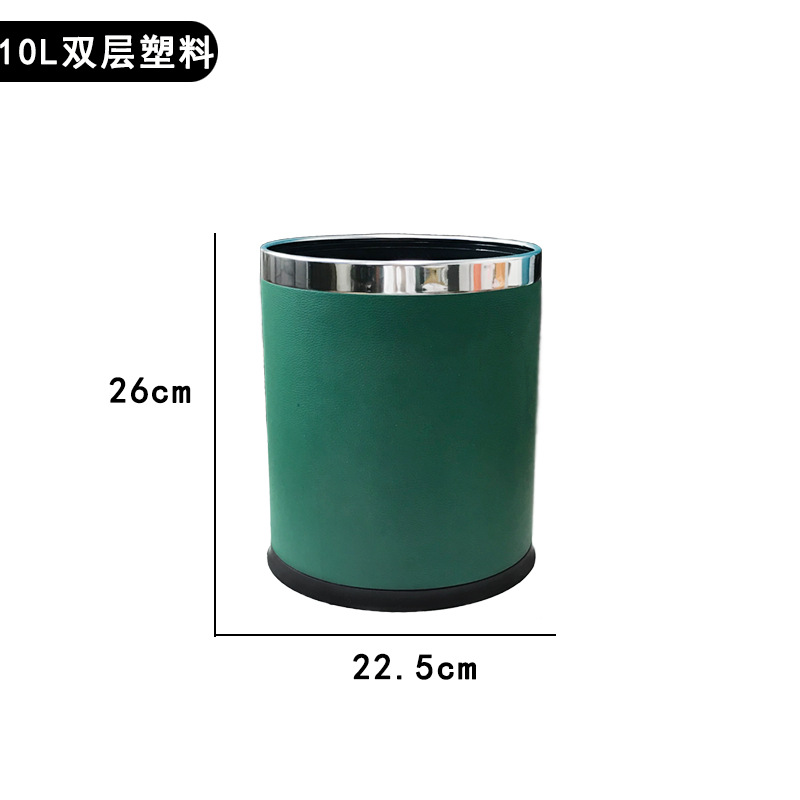 Doble anillo de plata de plástico verde llano