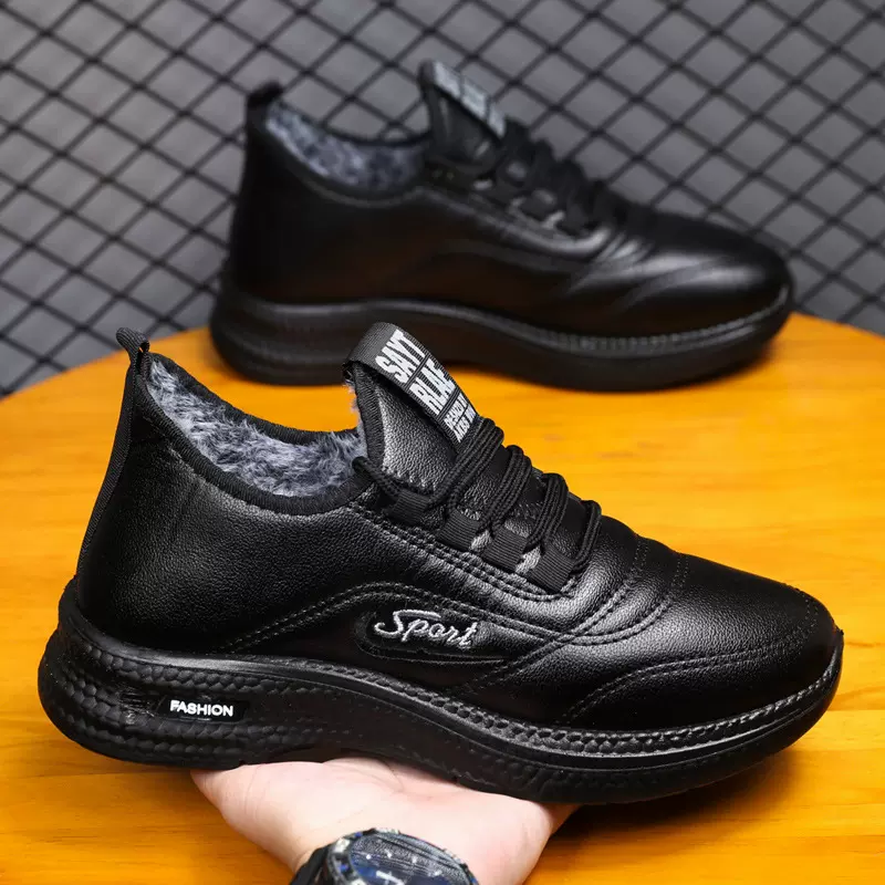 冬季加绒棉鞋男女同款轻便软底老北京布鞋保暖休闲男鞋中老年鞋