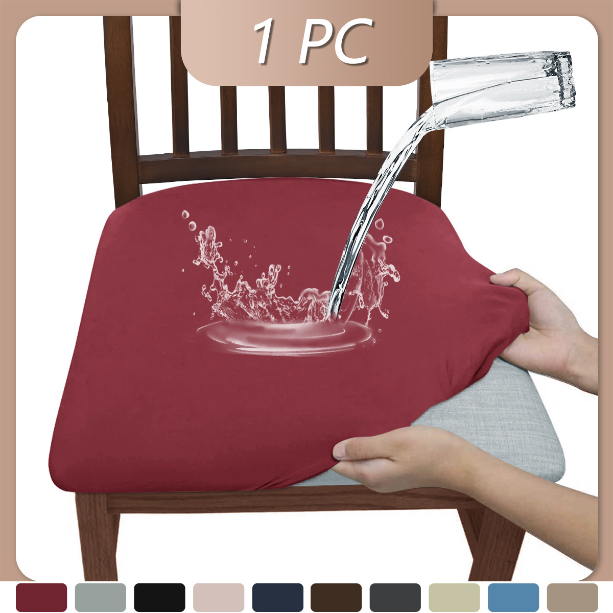 TEMU cubierta de silla en stock, cubierta de banco resistente al agua de seda de leche transfronteriza, cubierta de silla de mesa de comedor de hotel