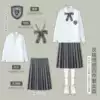 Long-sleeve, bow tie, badge, JK style (Japanese school style)