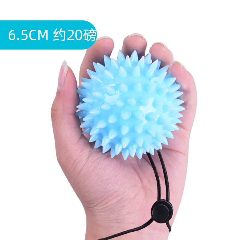 TPR Bola de erizo de cuatro dedos Entrenamiento de agarre primario Bola suave Rehabilitación de ancianos Parálisis parcial Masaje de viento Bola de dedos Práctica de manos