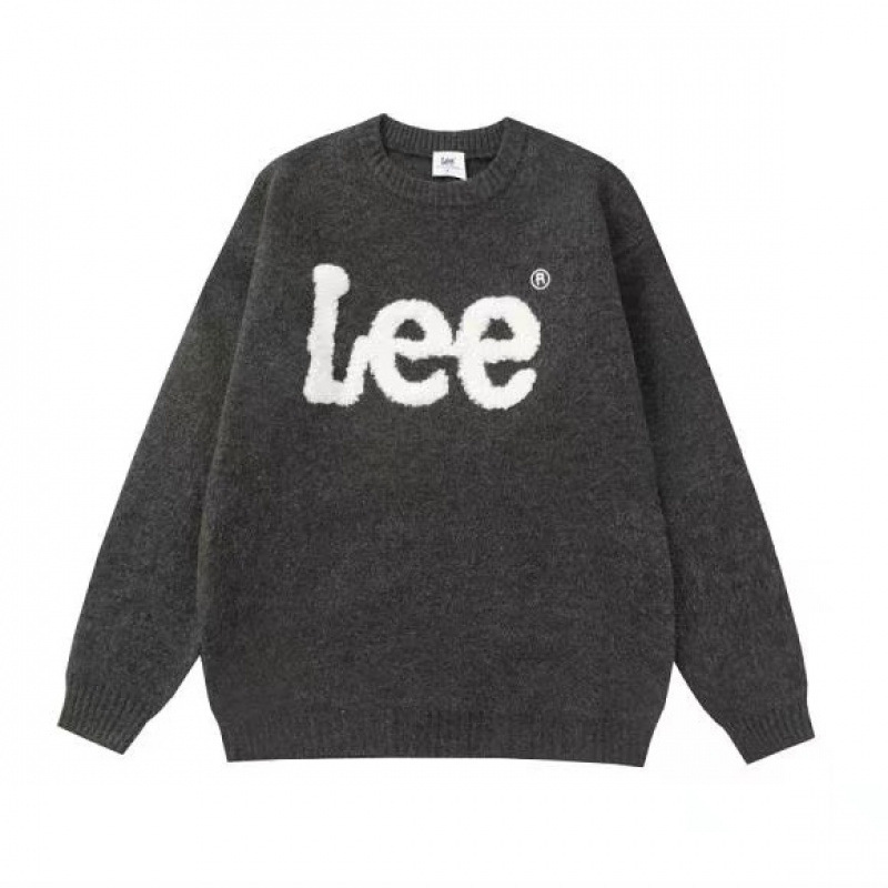 韓国 Lee 韓国版レターコントラストカラールーズウールニットプルオーバーセーターカジュアルイン男性と女性のカップル同じトレンディなスタイル|undefined