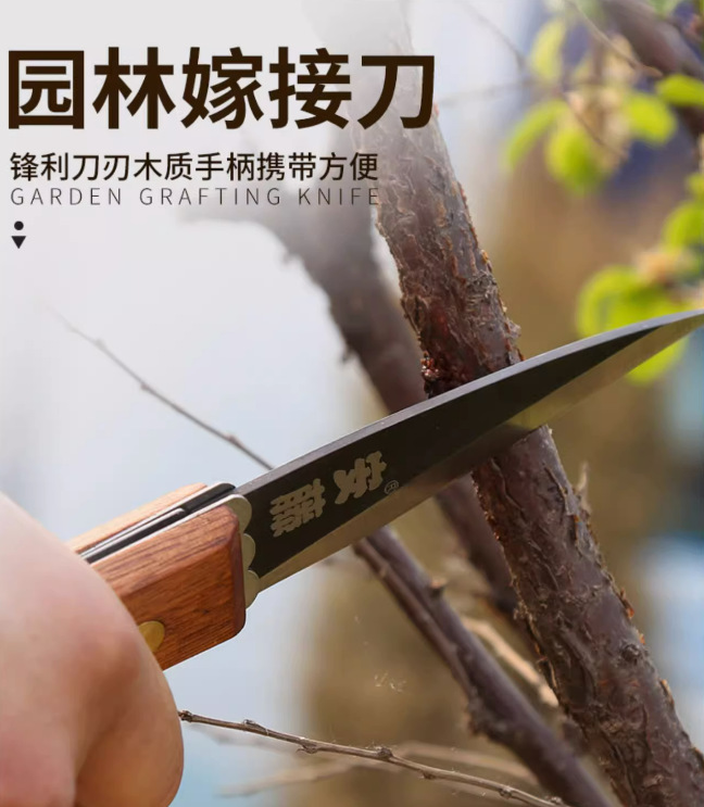 台湾安藤园艺工具芽接刀 AT-A408苗木嫁接刀 果树稼接工具折叠刀