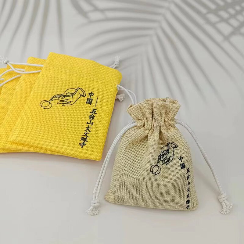 Factory Customized Bottomed Jute Bag, Buddha Beads Bracelet, Transfer Beads, Toy Packaging Bag, Coffee Bean Breathable Small Bag Factory Customized Bottomed Jute Bag, Buddha Beads Bracelet, Transfer Beads, Toy Packaging Bag, Coffee Bean Breathable Small Bag
