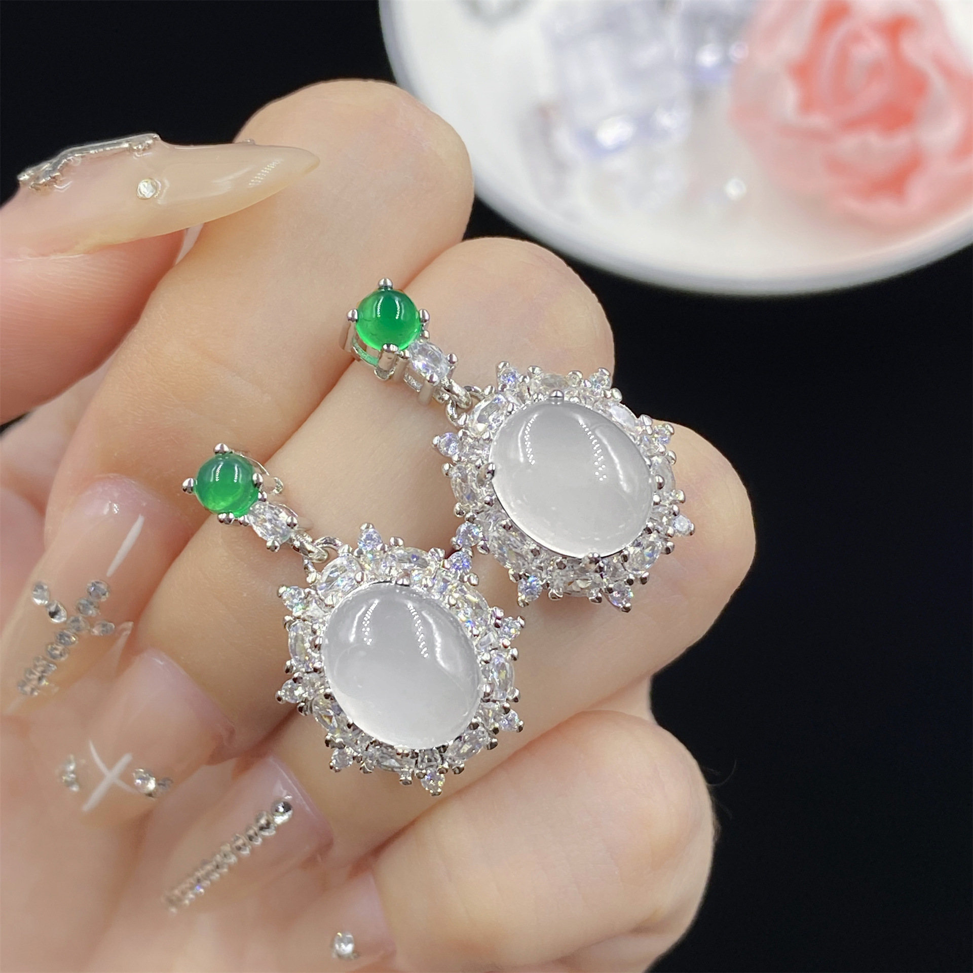 Natural earrings [1 pair]_E0486