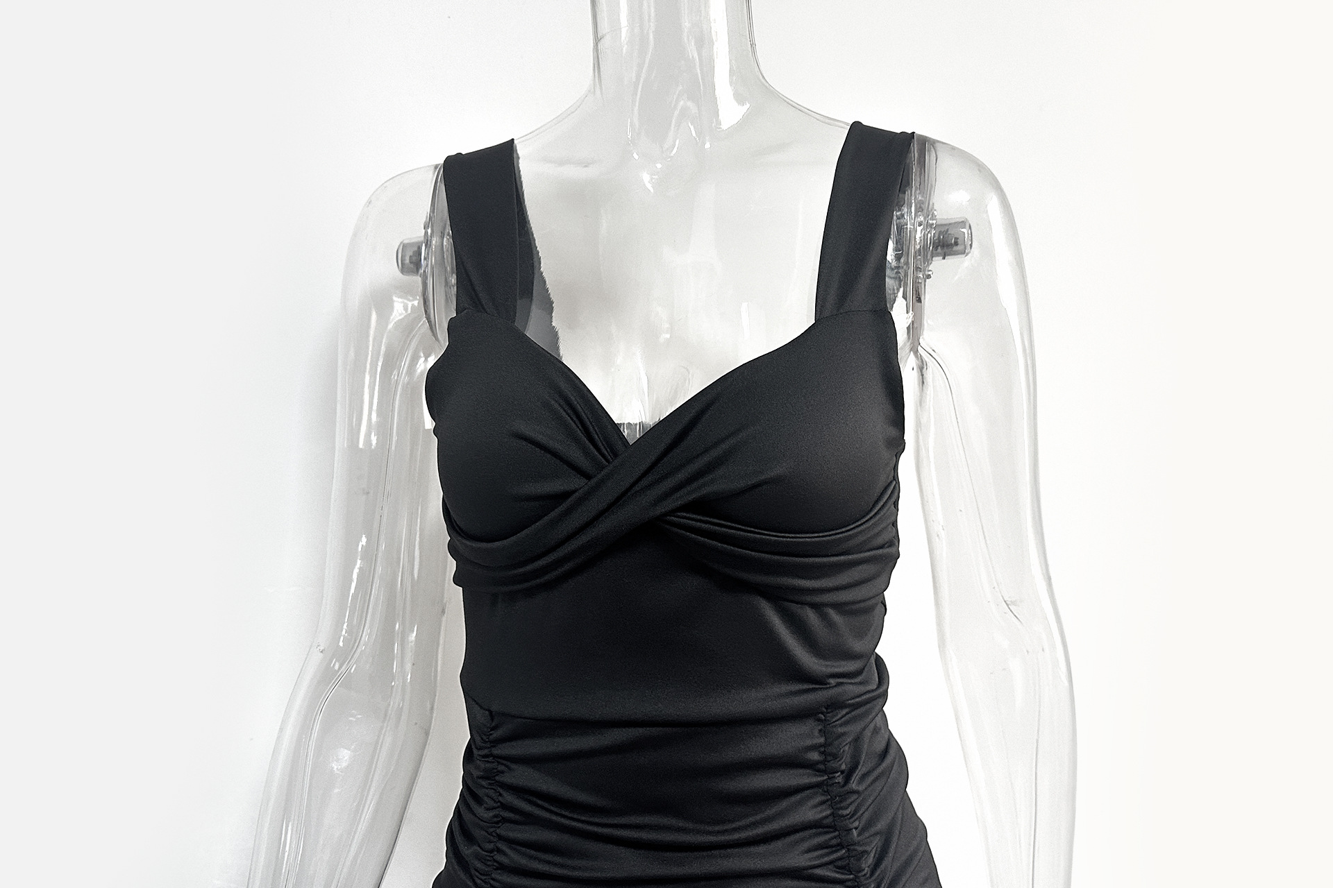 Summer Sexy Sling Dress Arrival Pleated Skinny Sheath Slim Fit Dress